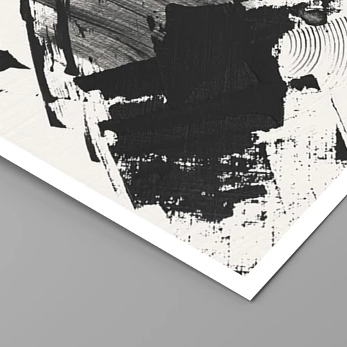Affiche - Poster - Abstraction – expression du noir - 50x50 cm
