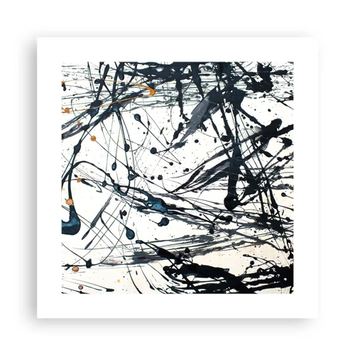 Affiche - Poster - Abstraction expressionniste - 40x40 cm