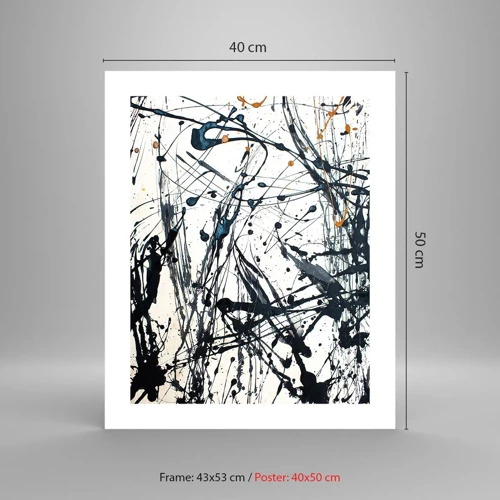 Affiche - Poster - Abstraction expressionniste - 40x50 cm