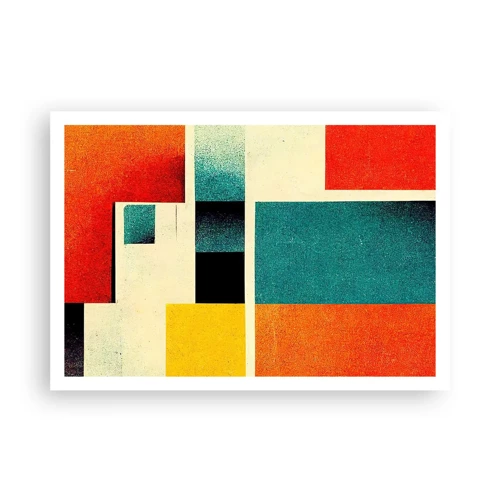 Affiche - Poster - Abstraction géométrique – bonne énergie - 100x70 cm