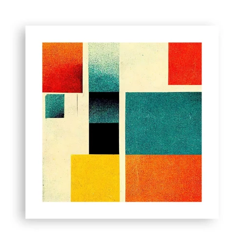 Affiche - Poster - Abstraction géométrique – bonne énergie - 40x40 cm