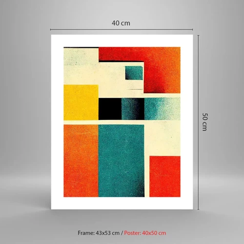 Affiche - Poster - Abstraction géométrique – bonne énergie - 40x50 cm