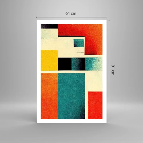 Affiche - Poster - Abstraction géométrique – bonne énergie - 61x91 cm