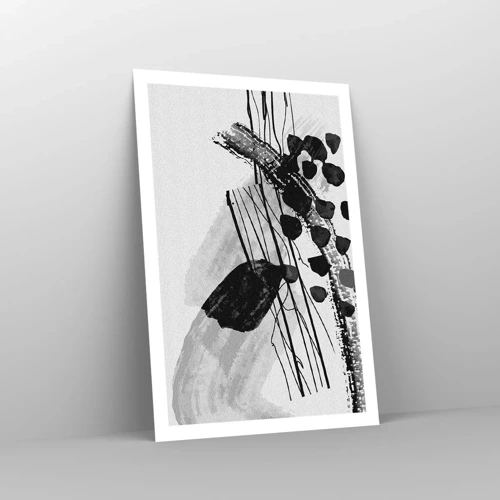 Affiche - Poster - Abstraction organique noir et blanc - 61x91 cm