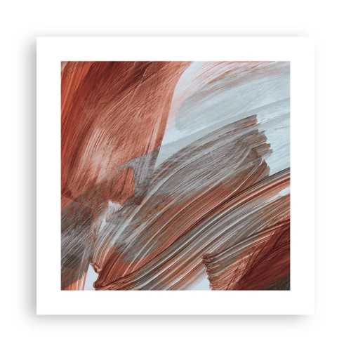 Affiche - Poster - Abstraction venteuse et automnale - 40x40 cm