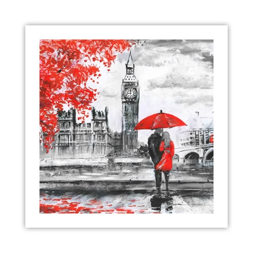 Affiche - Poster - Amoureux de Londres - 50x50 cm