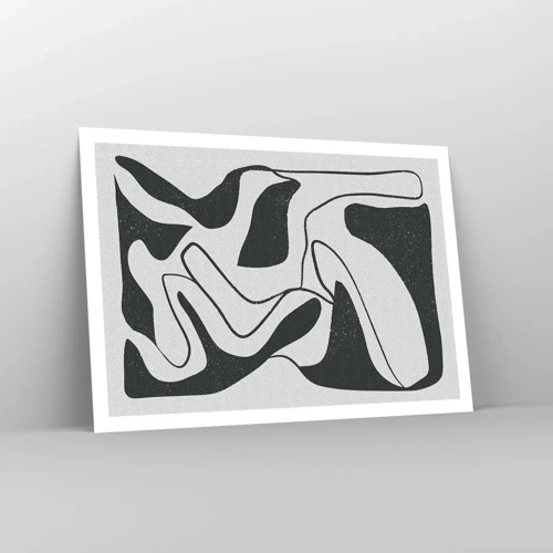 Affiche - Poster - Amusement de labyrinthe abstrait - 100x70 cm