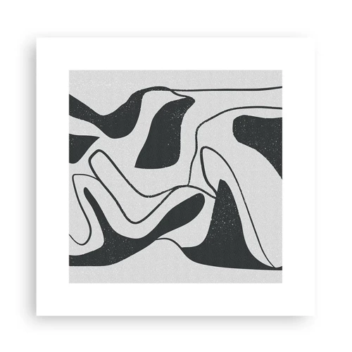 Affiche - Poster - Amusement de labyrinthe abstrait - 30x30 cm