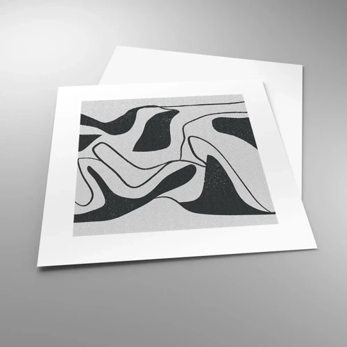 Affiche - Poster - Amusement de labyrinthe abstrait - 30x30 cm