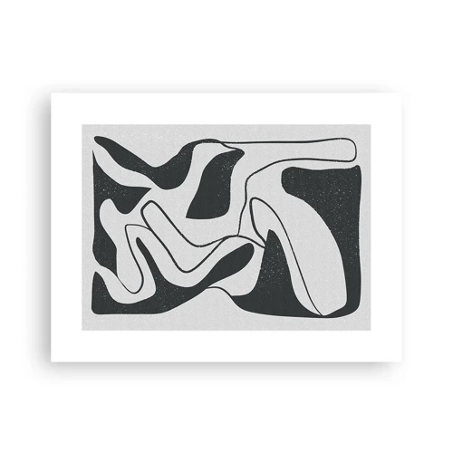 Affiche - Poster - Amusement de labyrinthe abstrait - 40x30 cm