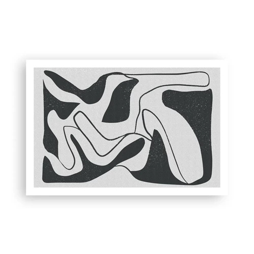 Affiche - Poster - Amusement de labyrinthe abstrait - 91x61 cm