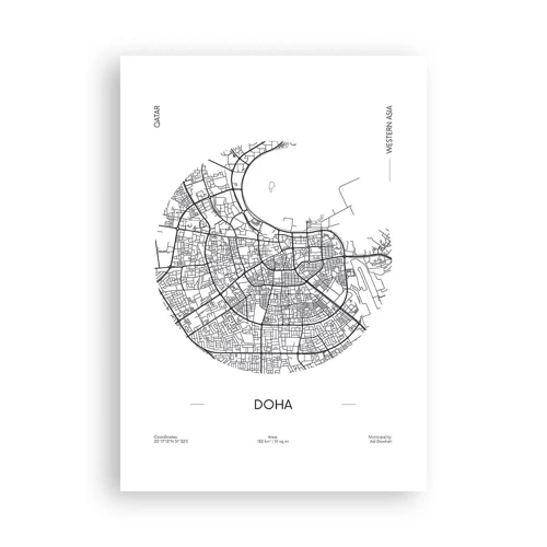 Affiche - Poster - Anatomie de Doha - 70x100 cm