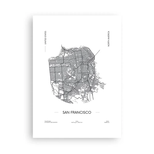 Affiche - Poster - Anatomie de San Fransisco - 50x70 cm