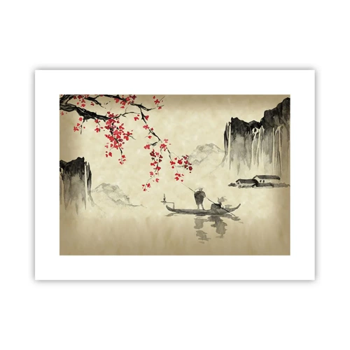 Affiche - Poster - Au pays des cerisiers en fleurs - 40x30 cm