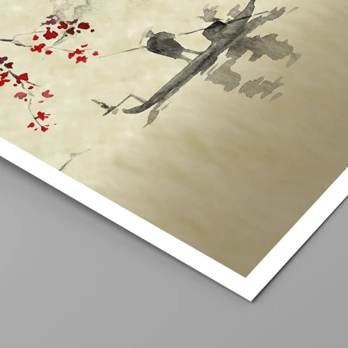 Affiche - Poster - Au pays des cerisiers en fleurs - 40x30 cm