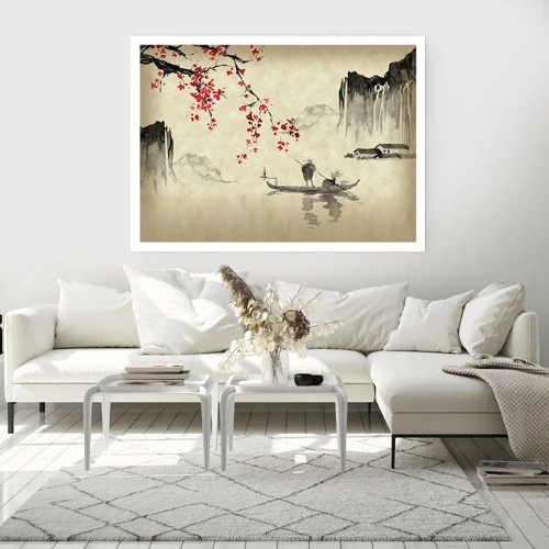 Affiche - Poster - Au pays des cerisiers en fleurs - 91x61 cm