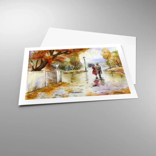 Affiche - Poster - Automne romantique dans le parc - 70x50 cm