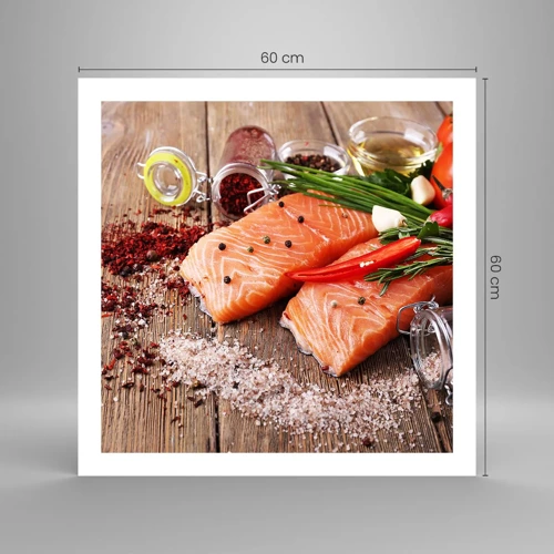 Affiche - Poster - Aventure norvégienne dans la cuisine - 60x60 cm