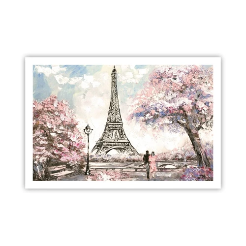 Affiche - Poster - Balade d'avril à Paris - 91x61 cm