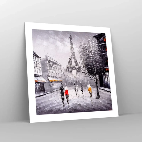 Affiche - Poster - Balade parisienne - 50x50 cm