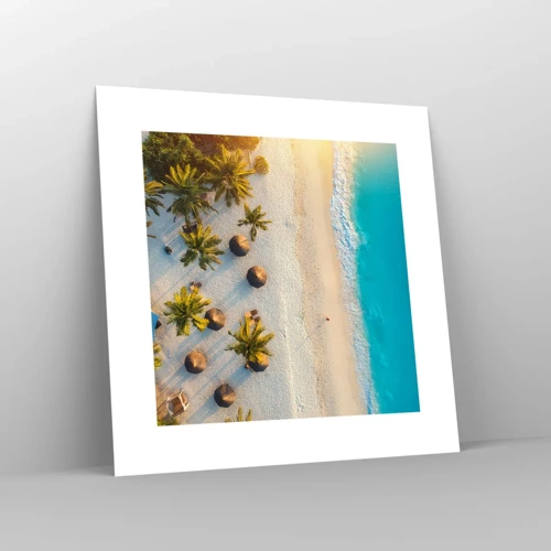 Affiche - Poster - Bienvenue au paradis - 30x30 cm