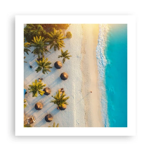 Affiche - Poster - Bienvenue au paradis - 50x50 cm