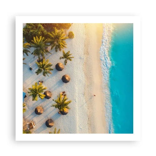 Affiche - Poster - Bienvenue au paradis - 60x60 cm