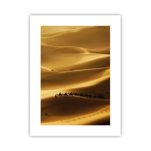 Affiche - Poster - Caravane sur les vagues du désert - 30x40 cm