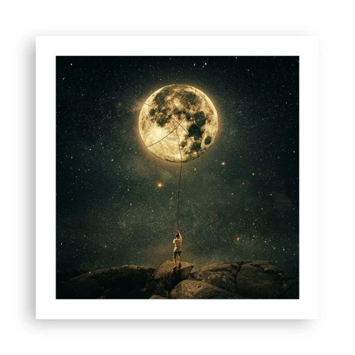 Affiche - Poster - Celui qui a volé la lune - 50x50 cm