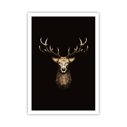 Affiche - Poster - Cerf cubique - 70x100 cm