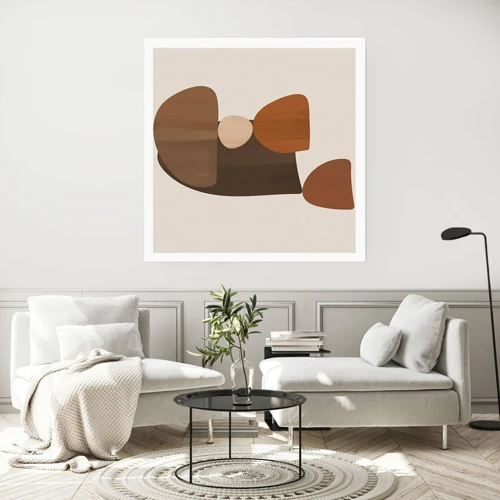 Affiche - Poster - Composition de marrons - 30x30 cm