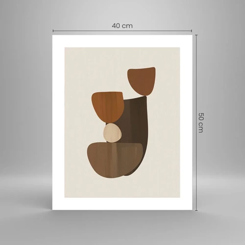 Affiche - Poster - Composition de marrons - 40x50 cm