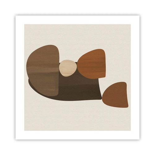 Affiche - Poster - Composition de marrons - 50x50 cm