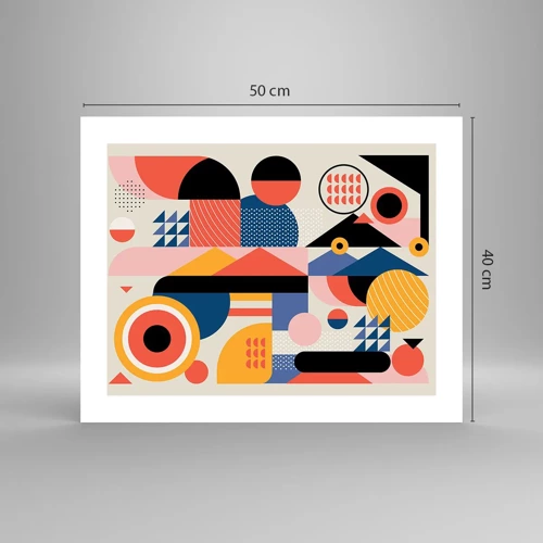 Affiche - Poster - Composition : jouer - 50x40 cm