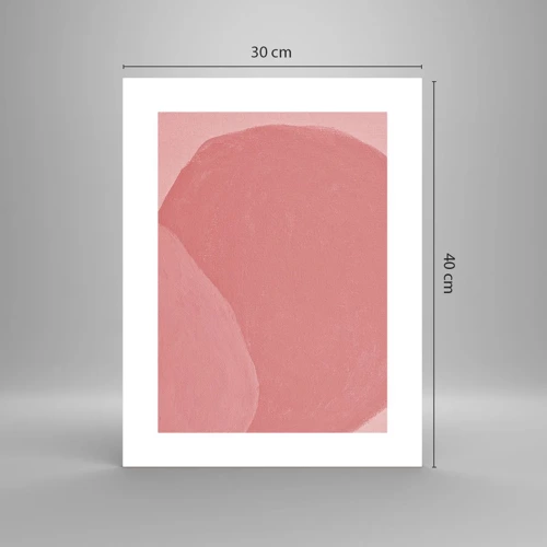 Affiche - Poster - Composition organique en rose - 30x40 cm