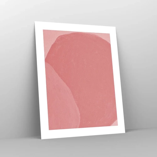 Affiche - Poster - Composition organique en rose - 40x50 cm