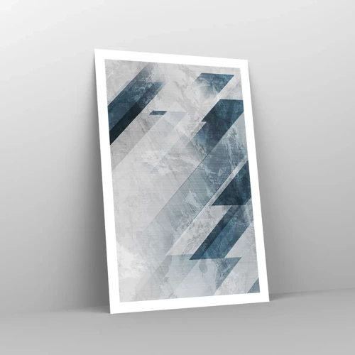 Affiche - Poster - Composition spatiale - mouvement gris - 61x91 cm
