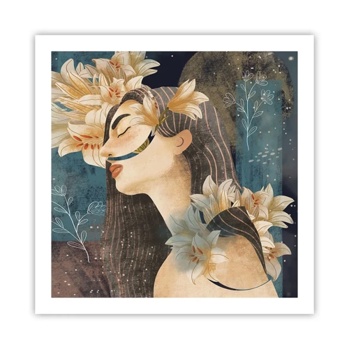Affiche - Poster - Conte de fée sur la princesse lilas - 60x60 cm