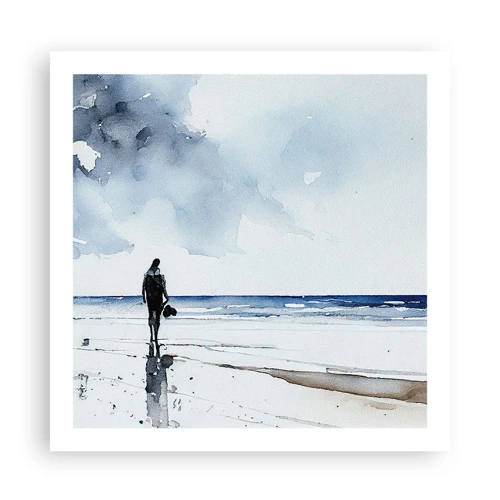 Affiche - Poster - Conversation avec la mer - 60x60 cm