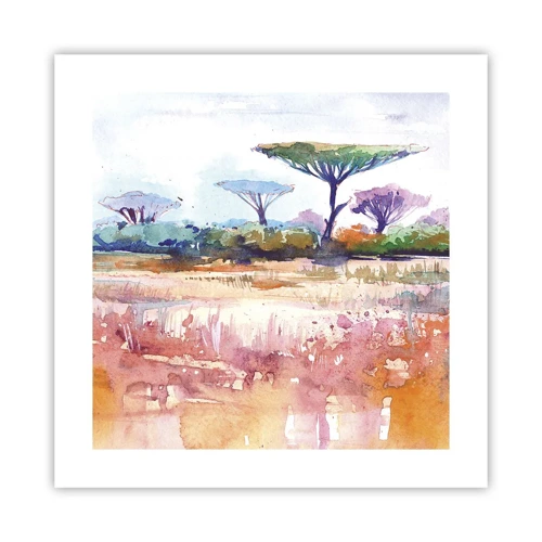 Affiche - Poster - Couleurs de savane - 40x40 cm