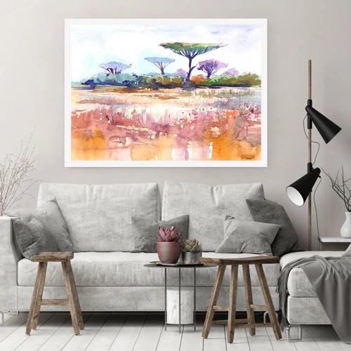 Affiche - Poster - Couleurs de savane - 50x40 cm