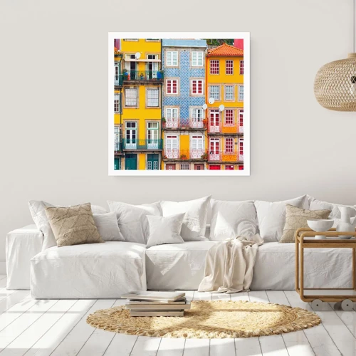 Affiche - Poster - Couleurs de vieille ville - 50x50 cm