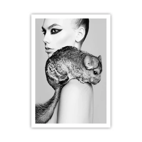 Affiche - Poster - Dame au chinchilla - 70x100 cm