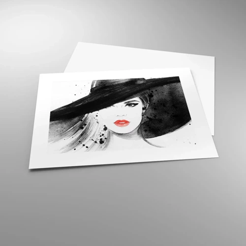 Affiche - Poster - Dame en noir - 40x30 cm