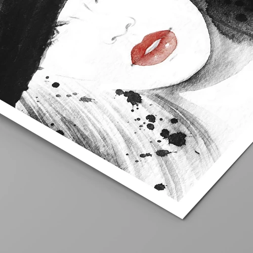 Affiche - Poster - Dame en noir - 40x30 cm