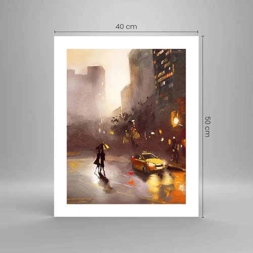 Affiche - Poster - Dans les lumières de New-York - 40x50 cm