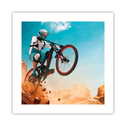 Affiche - Poster - Démon de la folie du vélo - 40x40 cm