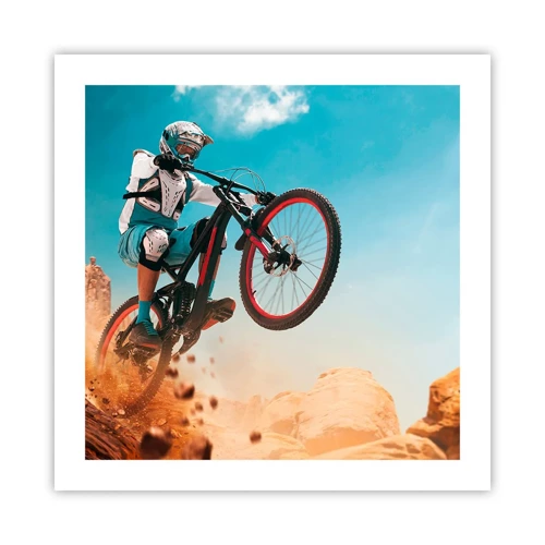 Affiche - Poster - Démon de la folie du vélo - 50x50 cm