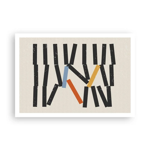 Affiche - Poster - Dominos – composition - 100x70 cm