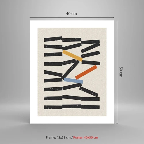 Affiche - Poster - Dominos – composition - 40x50 cm